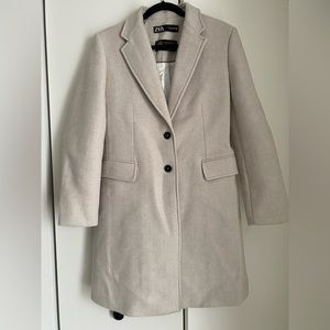 Zara cream pea coat